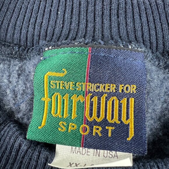 VTG 90s Fairway Steve Stricker Golf Sweatshirt Extra Extra Large Blue Crewneck - Picture 8 of 16